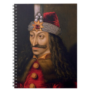 Caderno Espiral Vlad tepes Impaler Voivode retrato Dracula histori