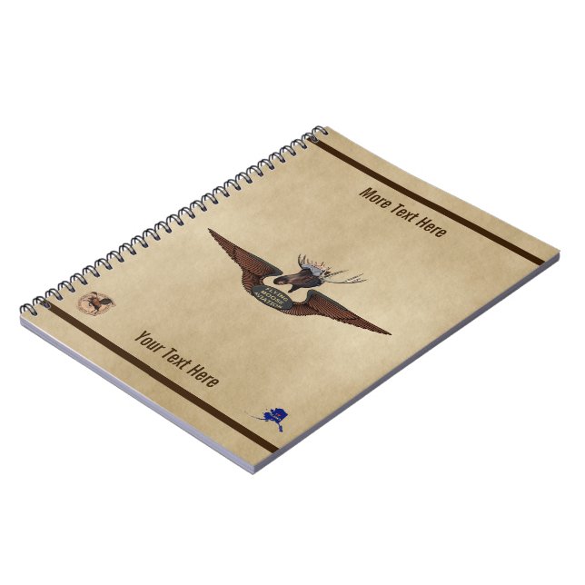 Caderno Espiral Voando Moose Bush Piloto Wings (Left Side)