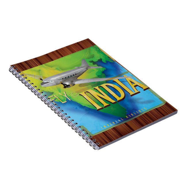 Caderno Espiral Voar para a Índia (Lado Direito)