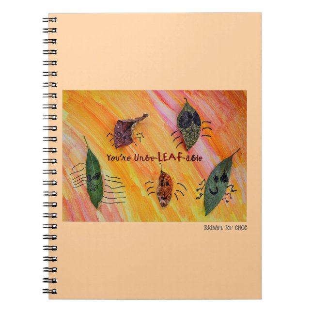 Caderno Espiral Você é IncríVEL - Arte Infantil para o CHOC (Frente)