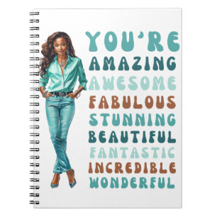 Caderno Espiral Você é incrível, incrível, fabulosa, incrível irmã