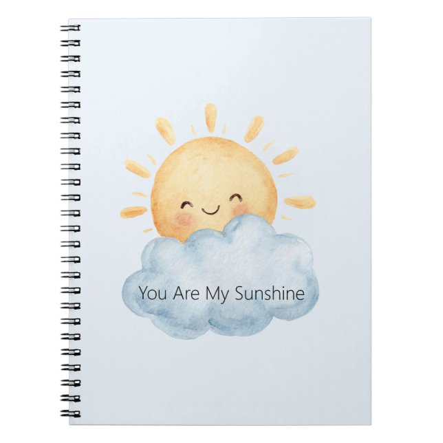 Caderno Espiral Você É Meu Sol Feliz Nuvem Sol (Frente)