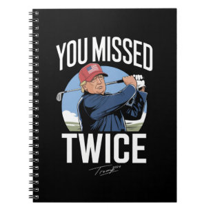Caderno Espiral Você Errou Duas Vezes Golfe 2024 Voto Trump Errou