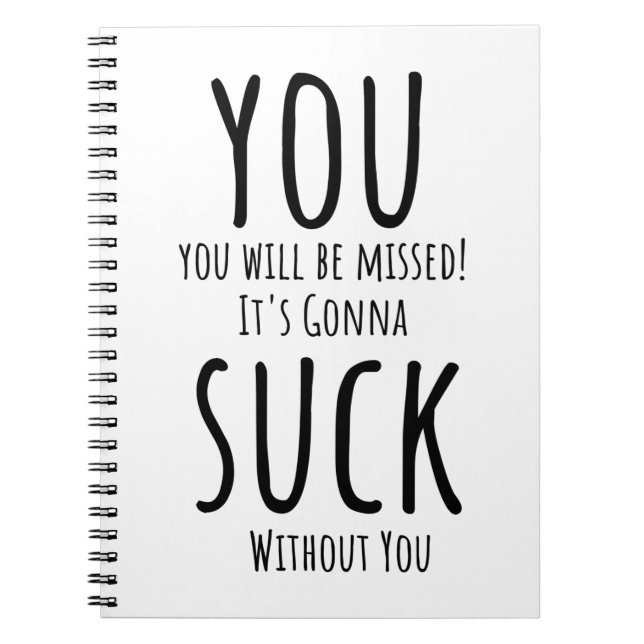 Caderno Espiral Você está fugindo, saindo (Frente)