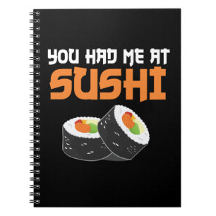 Caderno Espiral Você Me Teve Em Sushi - Sushi Lovers