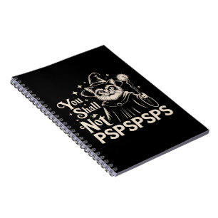 Caderno Espiral Você Não Deverá PSPSPSPS Gato Engraçado Mago Pai