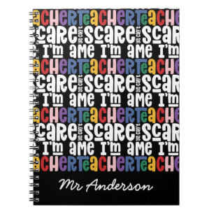 Caderno Espiral Você não pode me assustar com o presente de tipogr