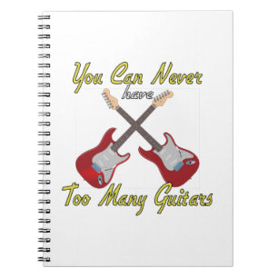 Caderno Espiral Você Nunca Pode Ter Muitas Guitarras - Coloridas