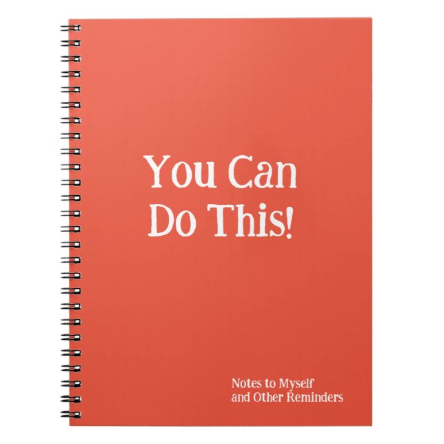 Caderno Espiral Você Pode Fazer Isso! Notas para mim - Branco Lara (Frente)