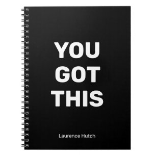 Caderno Espiral Você Tem Este Minimalista Negro   Seu nome