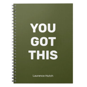 Caderno Espiral Você Tem Este Minimalista Verde   Seu nome