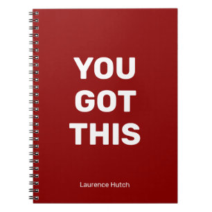 Caderno Espiral Você Tem Este Minimalista Vermelho Seu nome