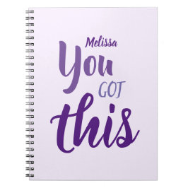 Caderno Espiral Você Tem Este Notebook Purple Com Nome Personaliza
