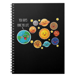 Caderno Espiral Vocês Não Têm Vida Planeta Engraçado Sistema Solar