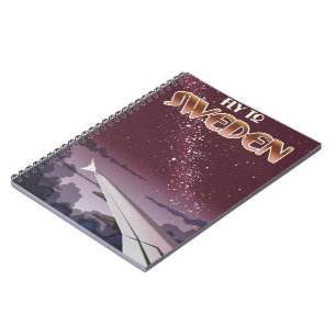 Caderno Espiral Voe para a Suécia
