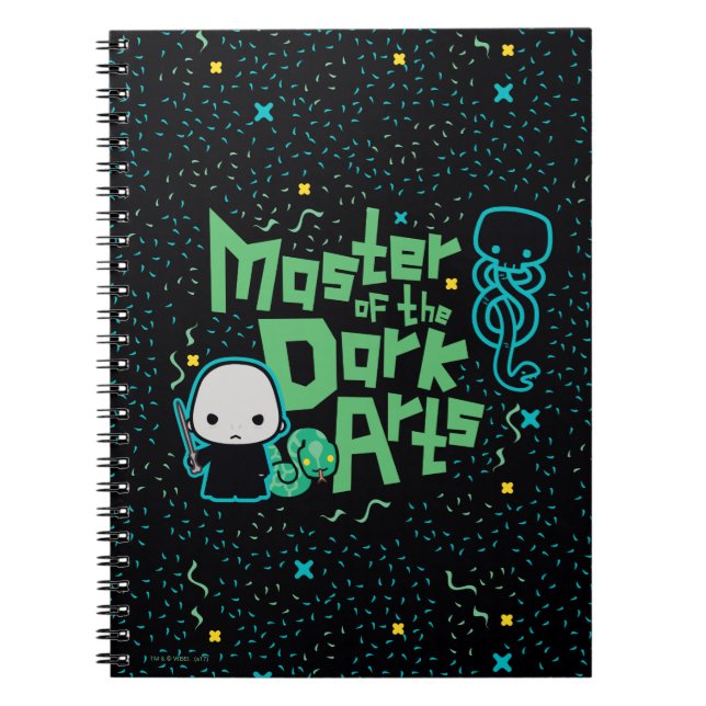 Caderno Espiral Voldemort de Cartoon - Mestre das Artes Negras (Frente)