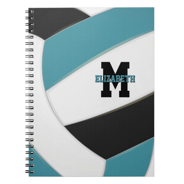 Caderno Espiral vôlei personalizada preto-tez (Frente)