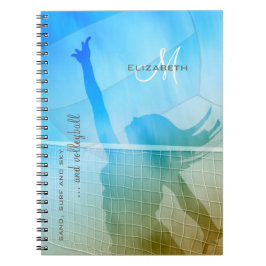Caderno Espiral voleibol feminino na praia