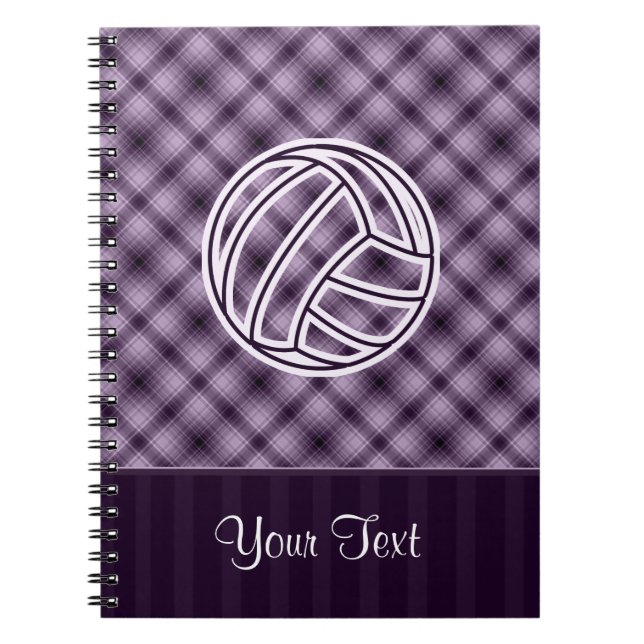Caderno Espiral Voleibol roxo (Frente)