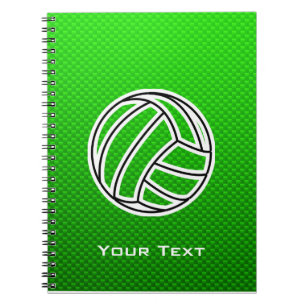 Caderno Espiral Voleibol verde