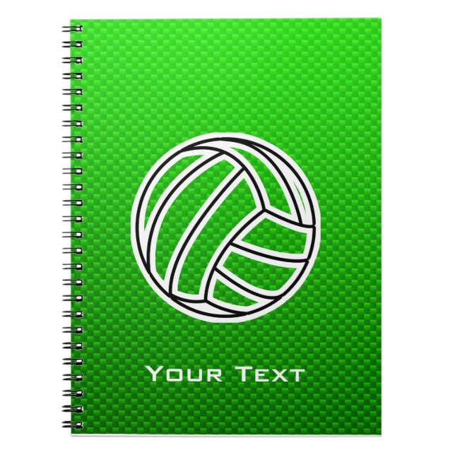 Caderno Espiral Voleibol verde (Frente)