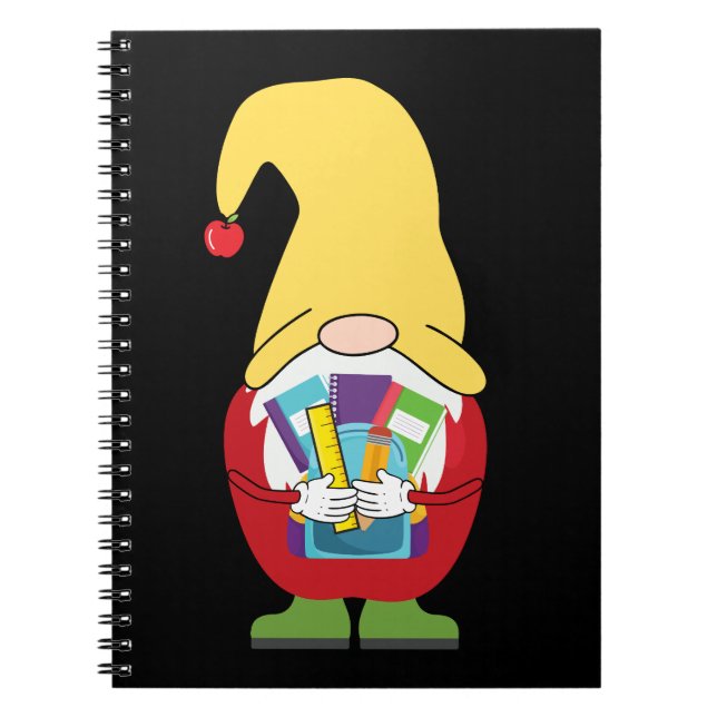 Caderno Espiral Voltar ao Gnomo da Escola (Frente)