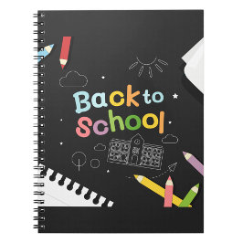 Caderno Espiral Voltar ao Notebook de Conselho de giz escolar