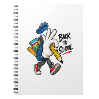 Caderno Espiral Voltar às Suprimentos Escolares de Personagem da E