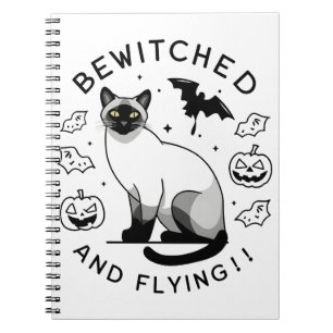 Caderno Espiral Voo Bruxo: O gato siamês encantado