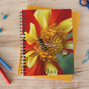 Caderno Espiral Voo de Pé em Laranja e Dália Amarela