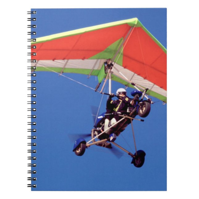 Caderno Espiral Voo de ultraleve no céu, Cabo Ocidental (Frente)