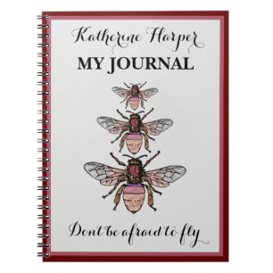Caderno Espiral Voo do costume das abelhas-relhas