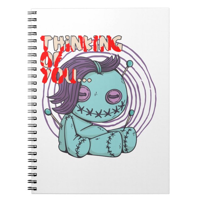 Caderno Espiral Voodoo Doll Thinking of you (Frente)