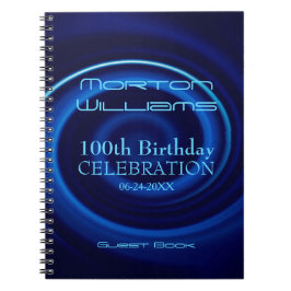 Caderno Espiral Vortex 100th Birthday Celebration S Guest Book