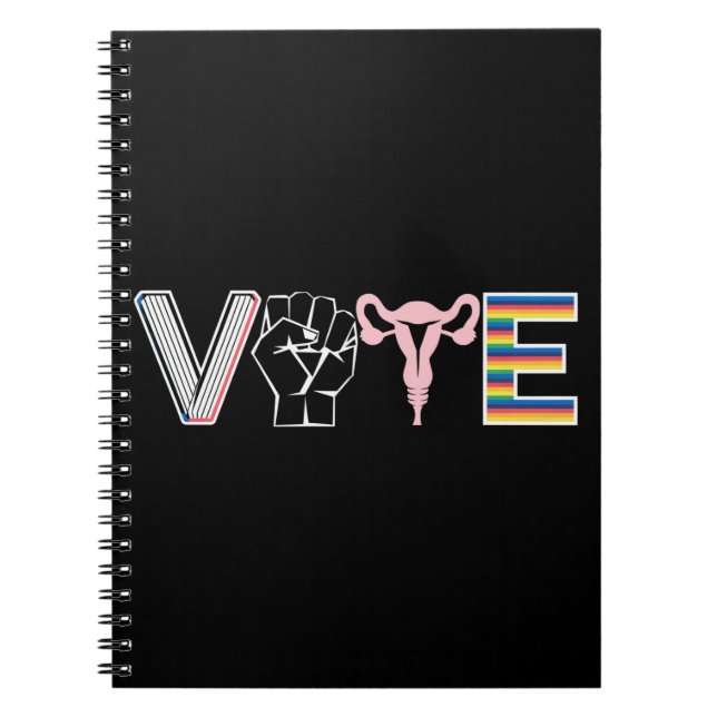 Caderno Espiral Votação de livros proibidos Direitos reprodutivos  (Frente)