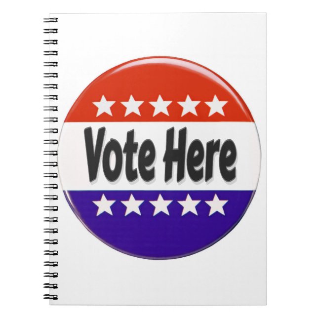 Caderno Espiral Votar Aqui (Frente)