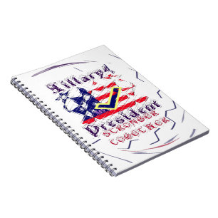 Caderno Espiral Votar na Hillary USA Fortalecendo Minha Preside