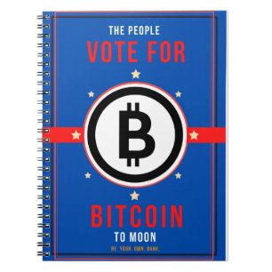 Caderno Espiral Vote em Bitcoin para Moon