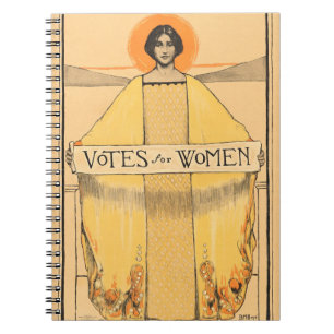 Caderno Espiral Votos A Favor Do Movimento Mulheres Sufrágio 1913