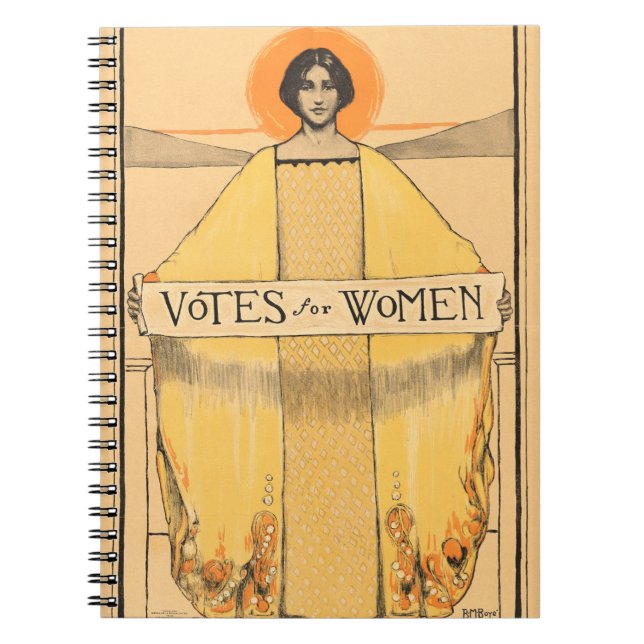 Caderno Espiral Votos A Favor Do Movimento Mulheres Sufrágio 1913 (Frente)