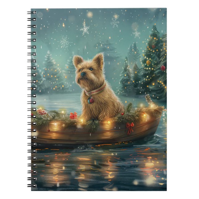 Caderno Espiral Voyage festiva do Cairn Terrier Christmas (Frente)
