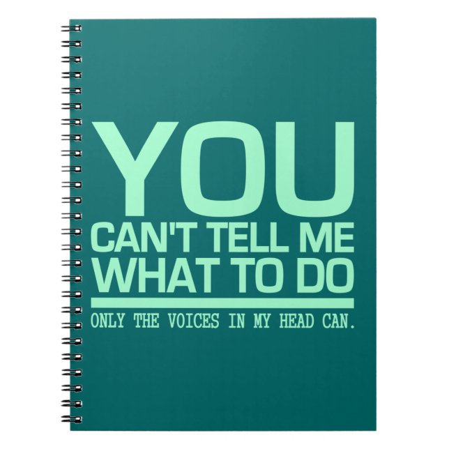 Caderno Espiral VOZES NO MEU notebook personalizado (Frente)