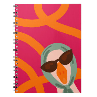 Caderno Espiral Vrolijk Notitieboekje met Eigenwijze Gans