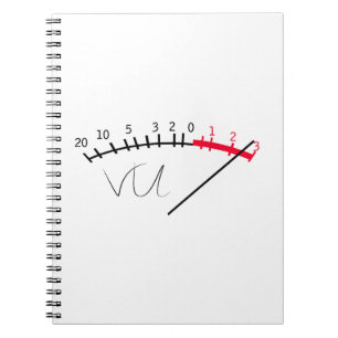 Caderno Espiral VU Meter Sound Level Studio