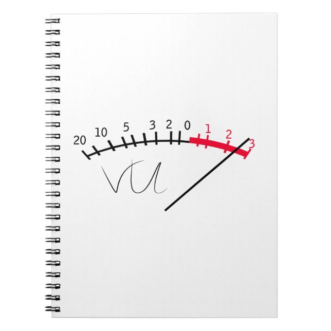 Caderno Espiral VU Meter Sound Level Studio (Frente)