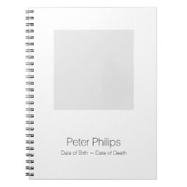 Caderno Espiral W Modelo Funeral Guest Book Adicionar foto favorit