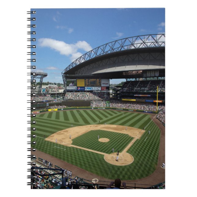 Caderno Espiral WA, Seattle, Safeco Field, basebol dos Mariners (Frente)
