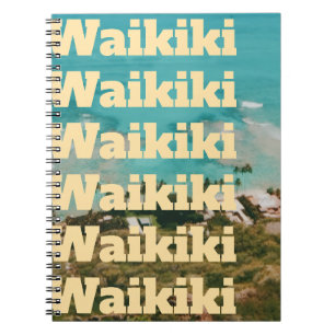 Caderno Espiral Waikiki, Honolulu, Oahu, Havaí