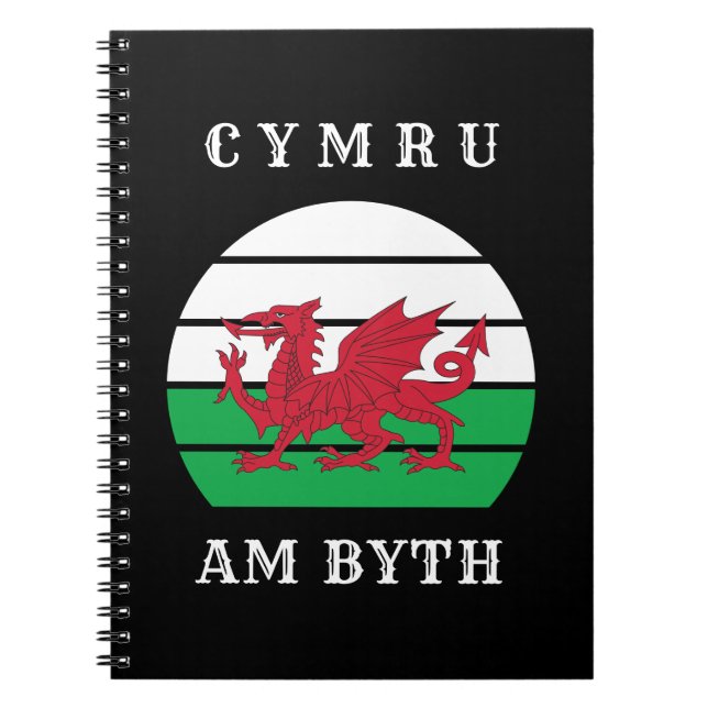 Caderno Espiral Wales Flag Cymru Am Byth Orud To Be Welsh (Frente)
