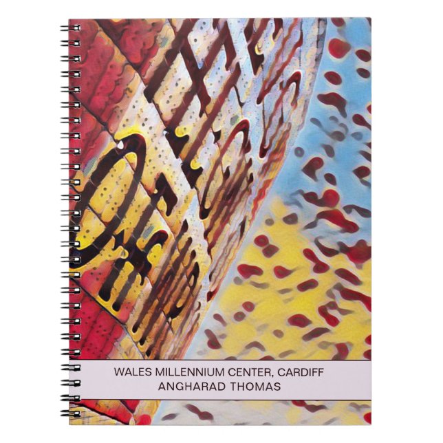 Caderno Espiral Wales Millennium Center Cardiff Digital Art (Frente)